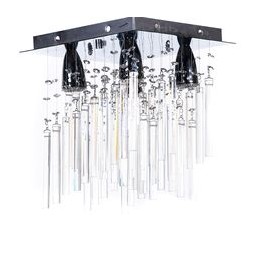PLAFÓN DE CRISTAL CROMO WILLIAMS YORK 4 LUCES 30 CM-TodoenunSitio-GAMALUX