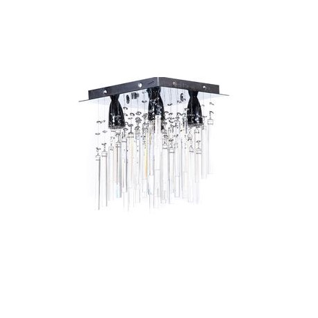 PLAFÓN DE CRISTAL CROMO WILLIAMS YORK 4 LUCES 30 CM-TodoenunSitio-GAMALUX