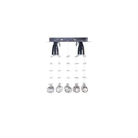 PLAFÓN METÁLICO CROMO FLAT WILLIAM 4 LUCES 30 CM-TodoenunSitio-GAMALUX