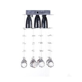 PLAFÓN METÁLICO CROMO FLAT WILLIAM 3 LUCES 20 CM-TodoenunSitio-GAMALUX