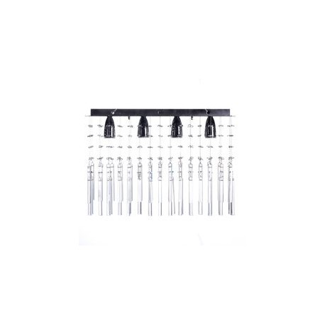 PLAFÓN DE CRISTAL CROMO CON BASTONES WILLIAMS 4 LUCES 60 CM-TodoenunSitio-GAMALUX