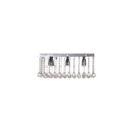 PLAFÓN DE CRISTAL CROMO WILLIAMS 5 LUCES 20 CM-TodoenunSitio-GAMALUX