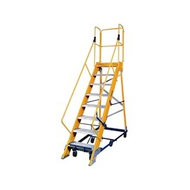 ESCALERA DE FIBRA DE VIDRIO TIPO PLATAFORMA 8 ESCALONES 136 KG 2.72 M-TodoenunSitio-CUPRUM