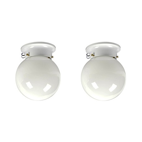 LÁMPARA GLOBO DE 15.1 CM BLANCO 2 PIEZAS-TodoenunSitio-ADESI