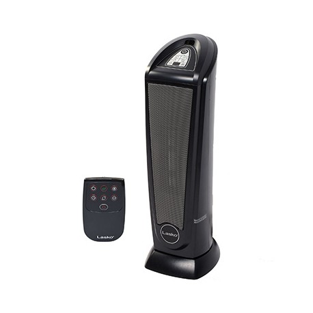 CALEFACTOR ELÉCTRICO CERÁMICO DE TORRE COLOR NEGRO CONTRA CAÍDAS-TodoenunSitio-