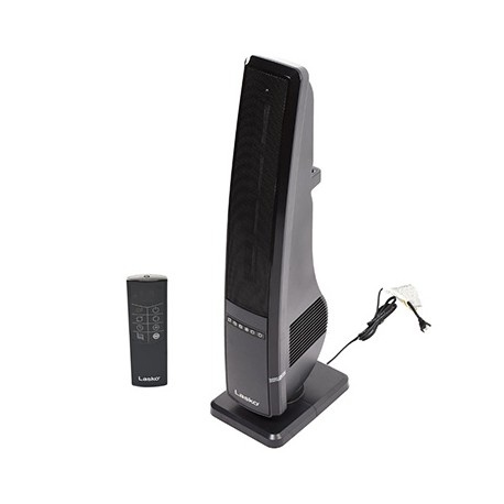 CALEFACTOR ELÉCTRICO CERÁMICO DE TORRE COLOR NEGRO CON CONTROL REMOTO MULTIFUNCIONAL-TodoenunSitio-