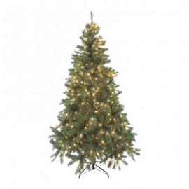 ÁRBOL NAVIDEÑO ARTIFICIAL ILUMINADO 500 LUCES EL DORADO 2.28 M VERDE-TodoenunSitio-