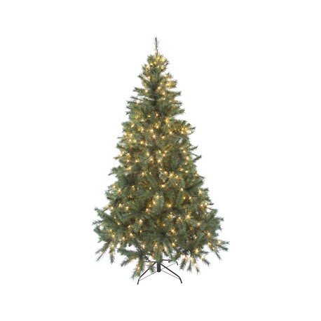ÁRBOL NAVIDEÑO ARTIFICIAL ILUMINADO 500 LUCES EL DORADO 2.28 M VERDE-TodoenunSitio-
