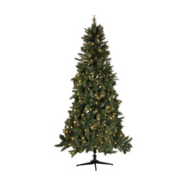 ÁRBOL NAVIDEÑO ARTIFICIAL ILUMINADO 300 LUCES WESLEY 2.29 M VERDE-TodoenunSitio-HOME ACCENTS HOLIDAY