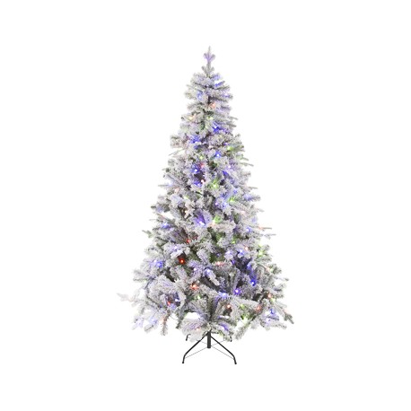 ÁRBOL NAVIDEÑO ARTIFICIAL ILUMINADO 300 LUCES LED BALSAM 2.13 M VERDE NEVADO-TodoenunSitio-