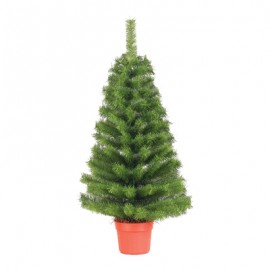 ÁRBOL NAVIDEÑO ARTIFICIAL 1.30 M VERDE CON MACETA-TodoenunSitio-