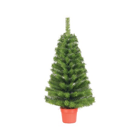 ÁRBOL NAVIDEÑO ARTIFICIAL 1.30 M VERDE CON MACETA-TodoenunSitio-