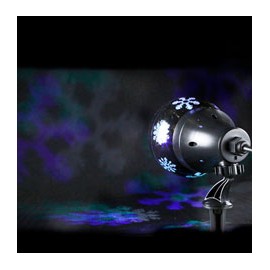 ESTACA PROYECTOR COPOS DE NIEVE CALEIDOSCOPIO CON LUZ LED MULTICOLOR-TodoenunSitio-