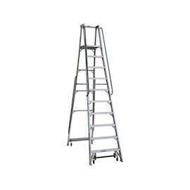 ESCALERA DE ALUMINIO TIPO PLATAFORMA 10 ESCALONES 136 KG 3.75 M-TodoenunSitio-CUPRUM