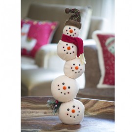 PELUCHE NAVIDEÑO TORRE MONOS DE NIEVE 48 CM-TodoenunSitio-