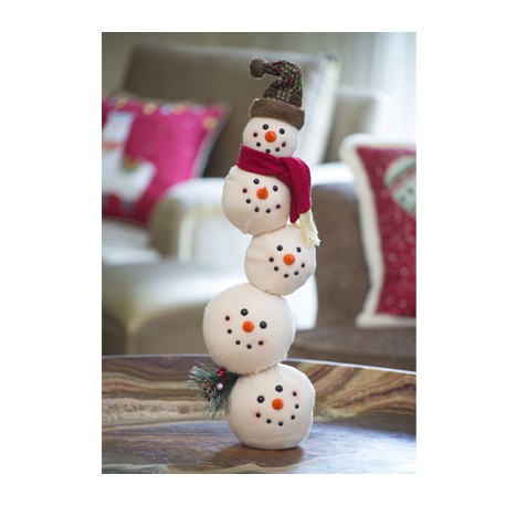 PELUCHE NAVIDEÑO TORRE MONOS DE NIEVE 48 CM-TodoenunSitio-