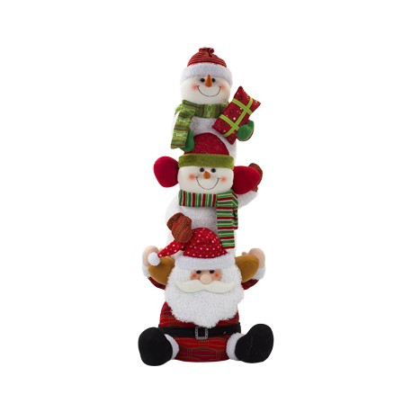 PELUCHE NAVIDEÑO PLEGABLE SANTA / MONOS DE NIEVE 101 CM-TodoenunSitio-