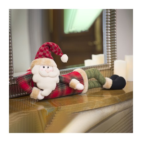 PELUCHE NAVIDEÑO SANTA ACOSTADO 68 CM-TodoenunSitio-