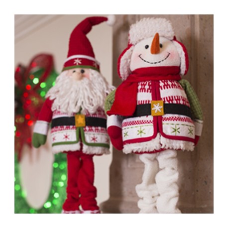 PELUCHE NAVIDEÑO SANTA / MONO DE NIEVE TRENDY 50 CM-TodoenunSitio-
