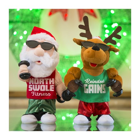 PELUCHE ANIMADO NAVIDEÑO SANTA CLAUS/ RENO FITNESS-TodoenunSitio-