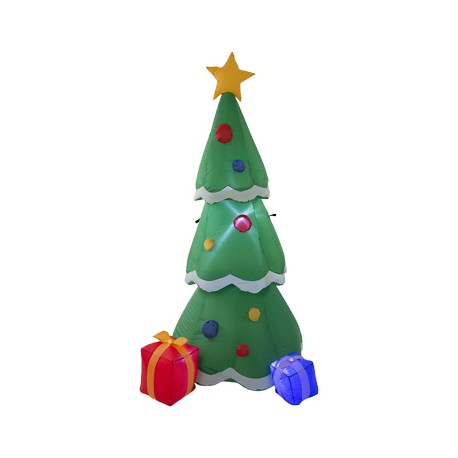 INFLABLE ILUMINADO NAVIDEÑO ÁRBOL CON REGALOS 1.97 M-TodoenunSitio-HOME ACCENTS HOLIDAY