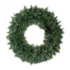 CORONA NAVIDEÑA ARTIFICIAL MONARCA 90 CM VERDE-TodoenunSitio-