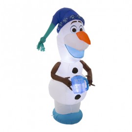 INFLABLE ANIMADO ILUMINADO NAVIDEÑO OLAF DISNEY 1.83 M-TodoenunSitio-