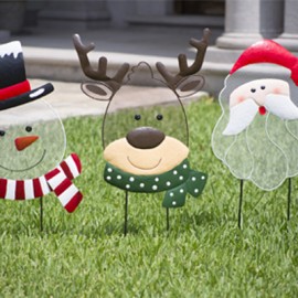 ESTACA NAVIDEÑA DE METAL VARIOS DISEÑOS-TodoenunSitio-