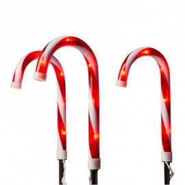 ESTACAS NAVIDEÑAS CARAMELOS ILUMINADOS 10 PIEZAS-TodoenunSitio-HOME ACCENTS HOLIDAY