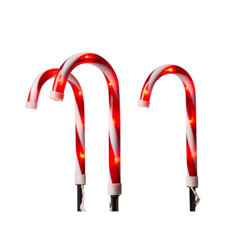 ESTACAS NAVIDEÑAS CARAMELOS ILUMINADOS 10 PIEZAS-TodoenunSitio-HOME ACCENTS HOLIDAY