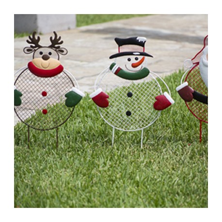 ESTACA NAVIDEÑA DE METAL VARIOS DISEÑOS-TodoenunSitio-