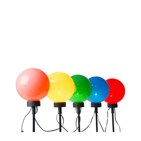 ESTACA GLOBOS NAVIDEÑOS ILUMINADOS 5 PIEZAS-TodoenunSitio-HOME ACCENTS HOLIDAY
