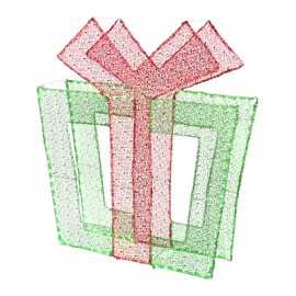 REGALO NAVIDEÑO VERDE ILUMINADO LED 1.24 M-TodoenunSitio-