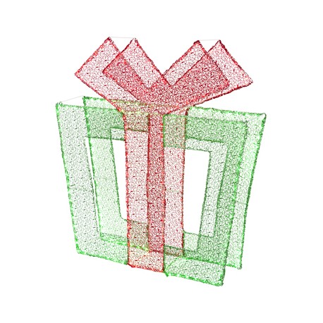 REGALO NAVIDEÑO VERDE ILUMINADO LED 1.24 M-TodoenunSitio-
