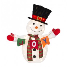 MONO DE NIEVE NAVIDEÑO ILUMINADO LED 81 CM-TodoenunSitio-