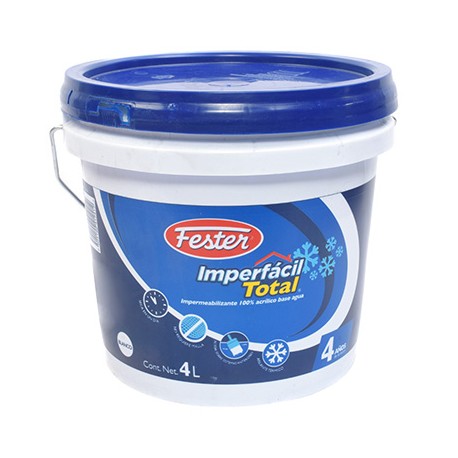 IMPERMEABILIZANTE FESTER IMPERFÁCIL TOTAL 4 AÑOS BLANCO 4L-TodoenunSitio-FESTER