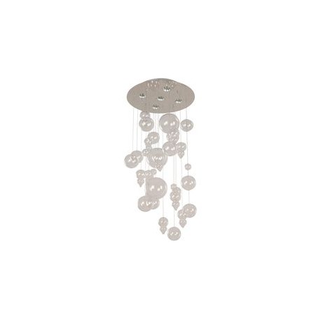 LUMINARIO COLGANTE 5L GU10 CROMO/VIDRIO-TodoenunSitio-ARTÍSTICA