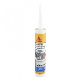 SELLADOR DE JUNTAS Y GRIETAS EN INTERIORES Y EXTERIORES ALUMINIO 300 ML-TodoenunSitio-SIKA