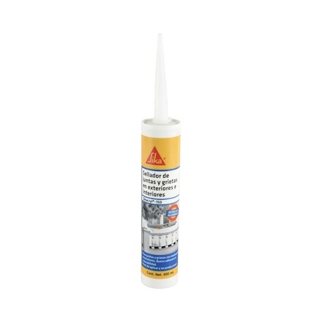 SELLADOR DE JUNTAS Y GRIETAS EN INTERIORES Y EXTERIORES ALUMINIO 300 ML-TodoenunSitio-SIKA
