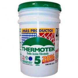 IMPERMEABILIZANTE THERMOTEK DOBLE ACCIÓN 5 AÑOS BLANCO 22.8 L-TodoenunSitio-THERMOTEK