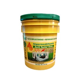 IMPERMEABILIZANTE ACRIL TECHO GREEN 5 AÑOS BLANCO 19 L-TodoenunSitio-SIKA