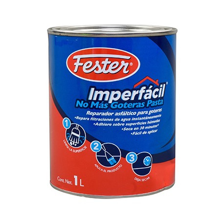 REPARADOR ASFÁLTICO PARA GOTERAS FESTER IMPERFÁCIL PASTA NEGRO 1 L-TodoenunSitio-FESTER